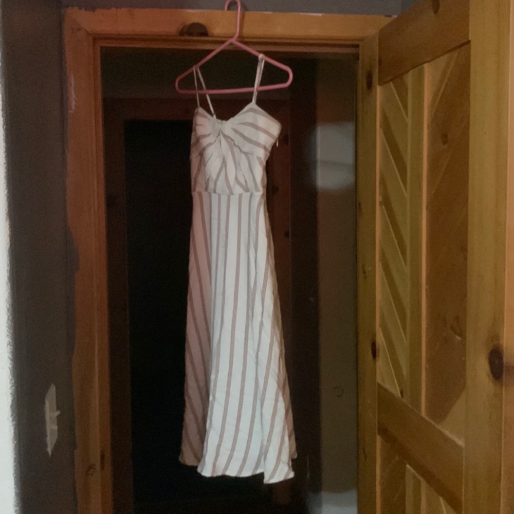 White striped dance dress